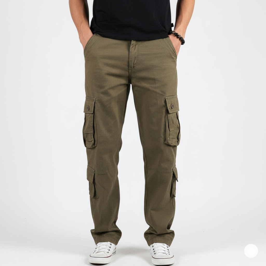 Loe Pantalon Cargo Homme en Coton