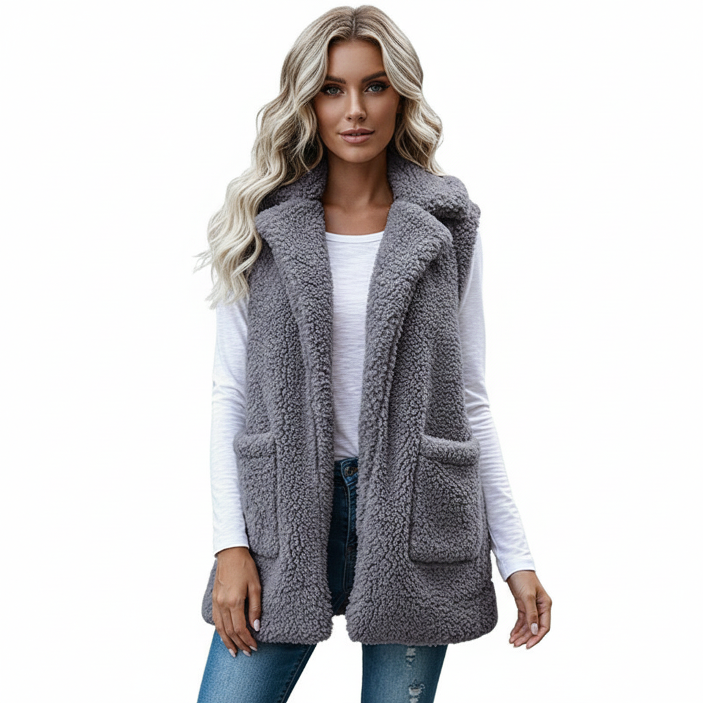 Luna Gilet Fuzzy Femme Sans Manches