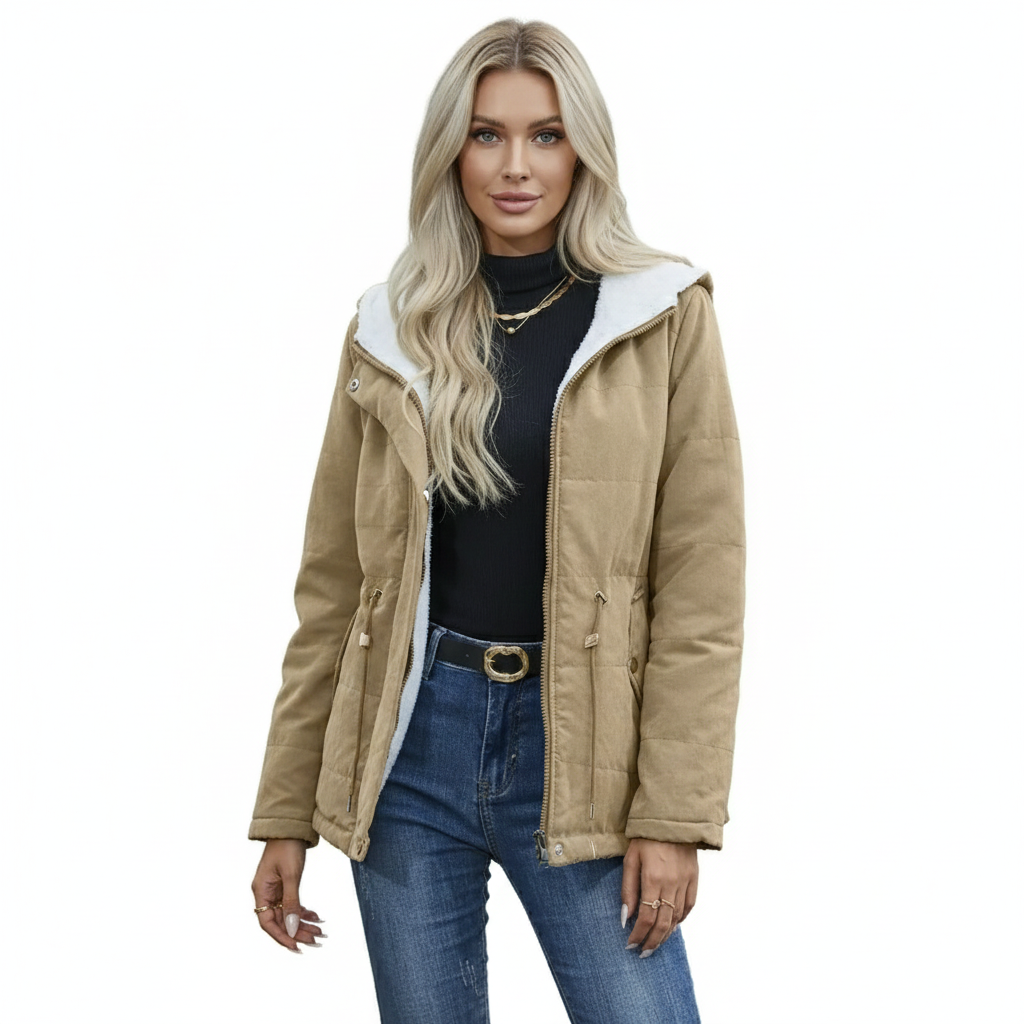 Marv Manteau d’Hiver Femme Doublé Fourrure