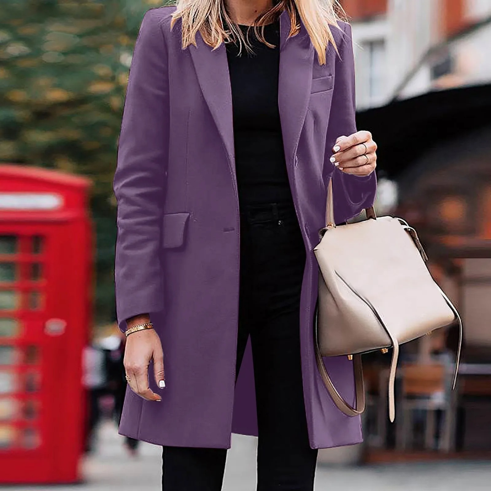 Iren Blazer Femme en Laine Mélangée