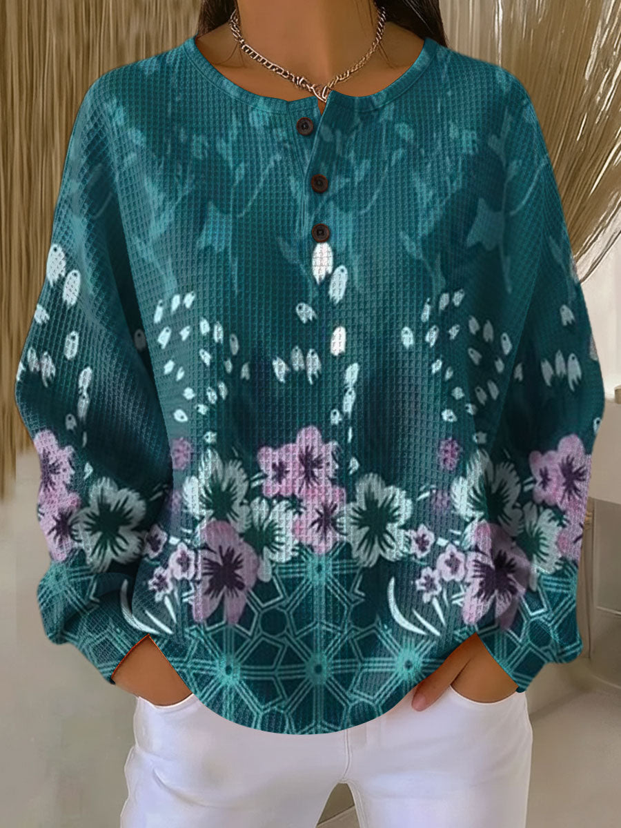 Nora - Pull au design floral