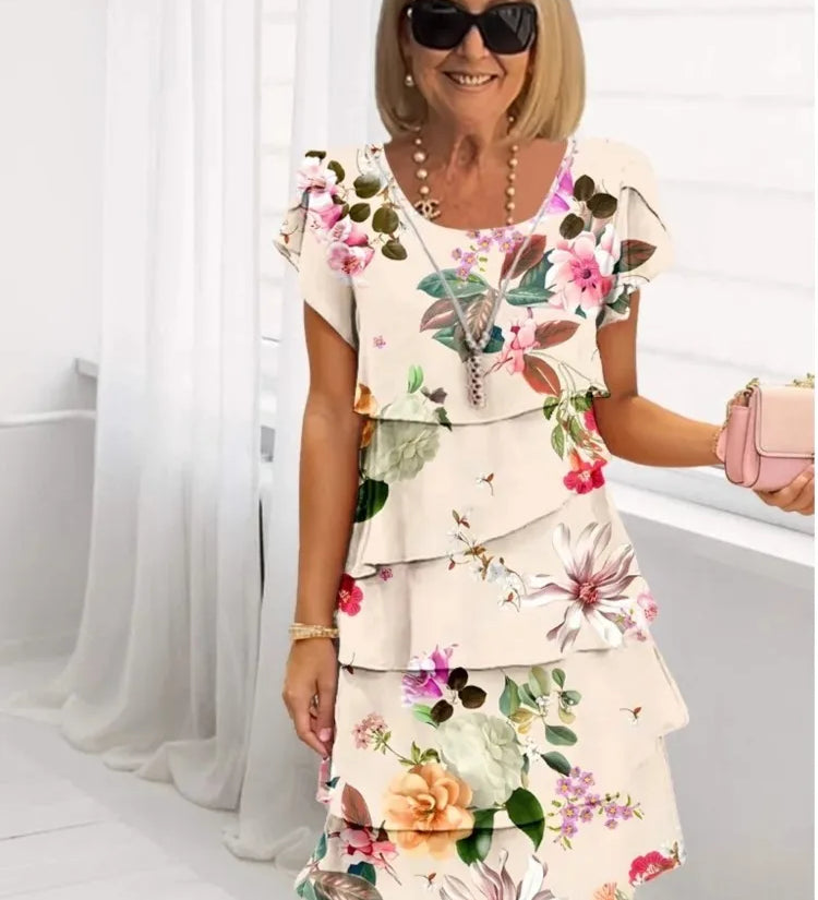 Camille – Robe élégance fluide à volants