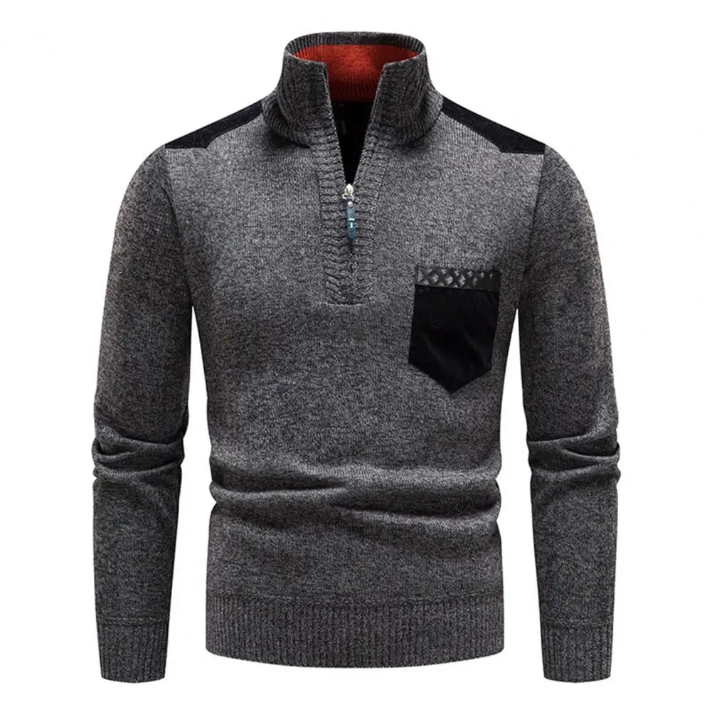 Tristan Pull Laine Homme Demi-Zip