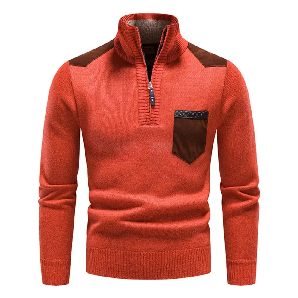 Tristan Pull Laine Homme Demi-Zip