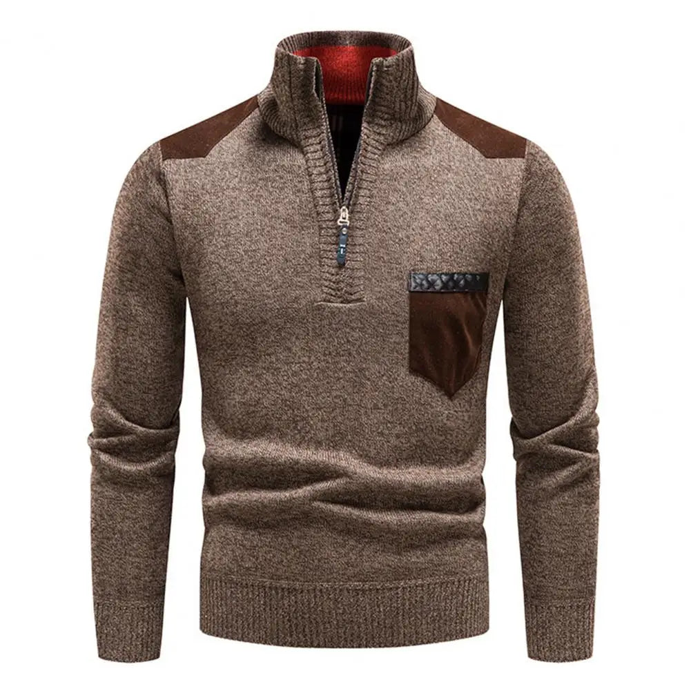 Tristan Pull Laine Homme Demi-Zip
