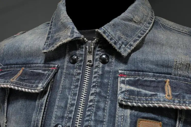 Veste Homme Zayn en Denim Rétro