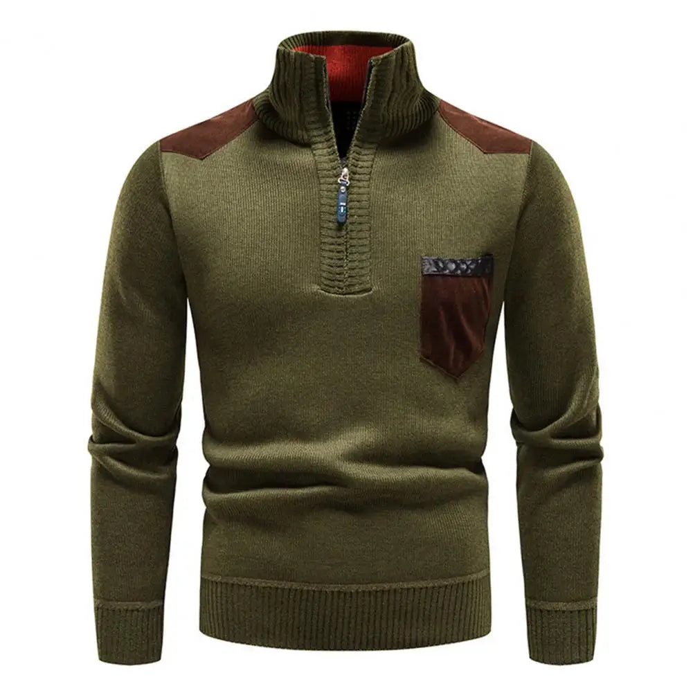 Tristan Pull Laine Homme Demi-Zip