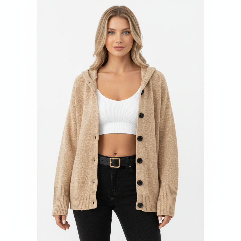 Tessia Gilet Femme Tricot Doux Ouvert