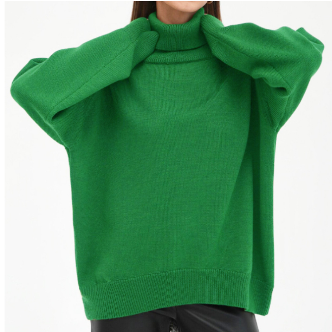 Camille Pull Femme Col Roulé Ample