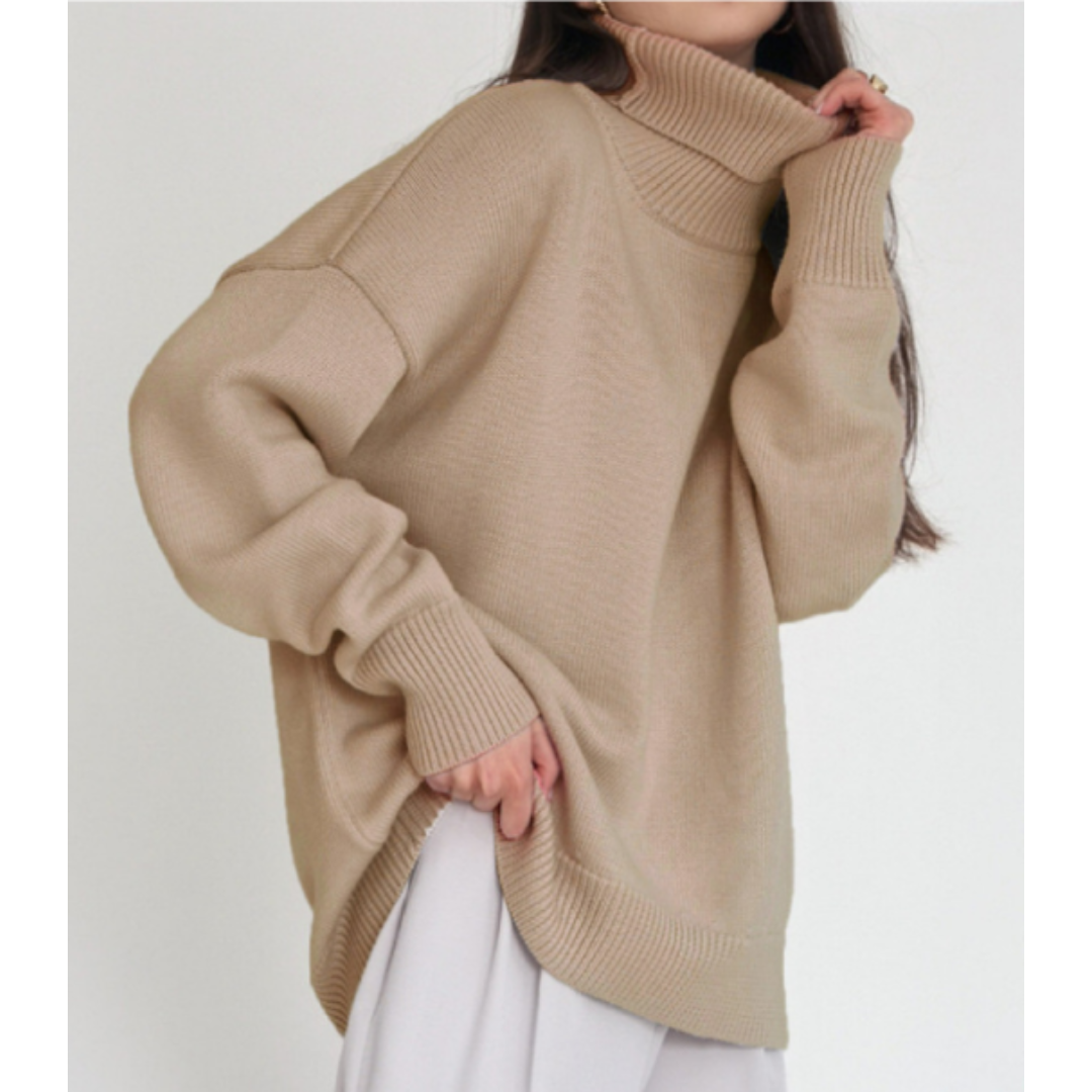 Camille Pull Femme Col Roulé Ample