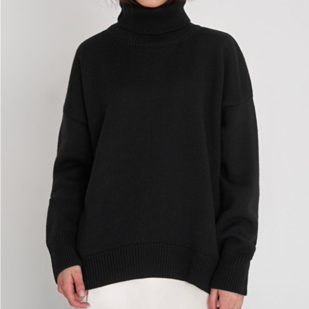 Camille Pull Femme Col Roulé Ample