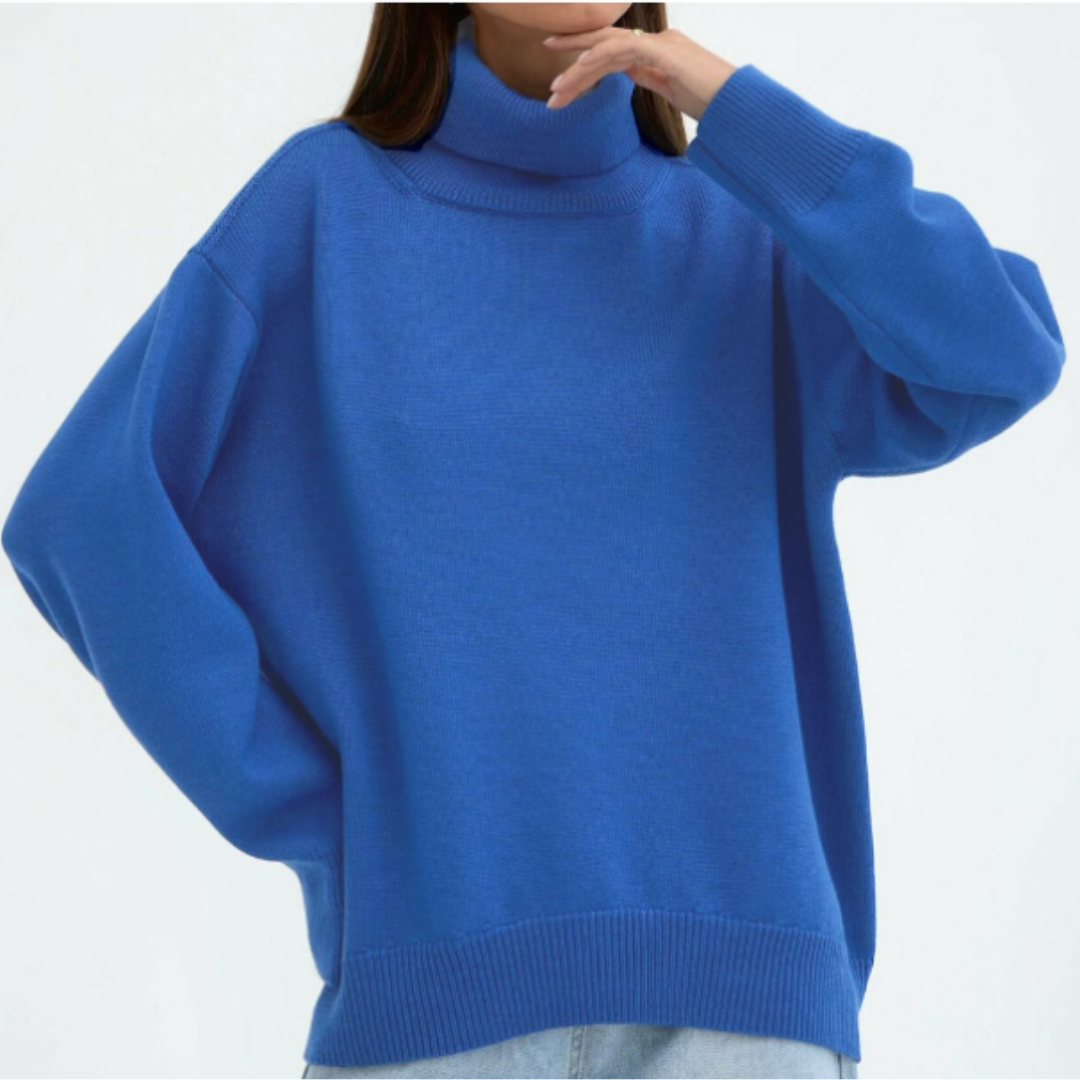 Camille Pull Femme Col Roulé Ample