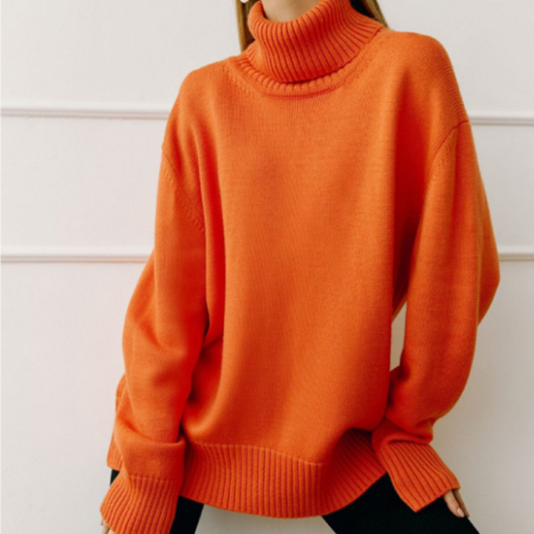 Camille Pull Femme Col Roulé Ample