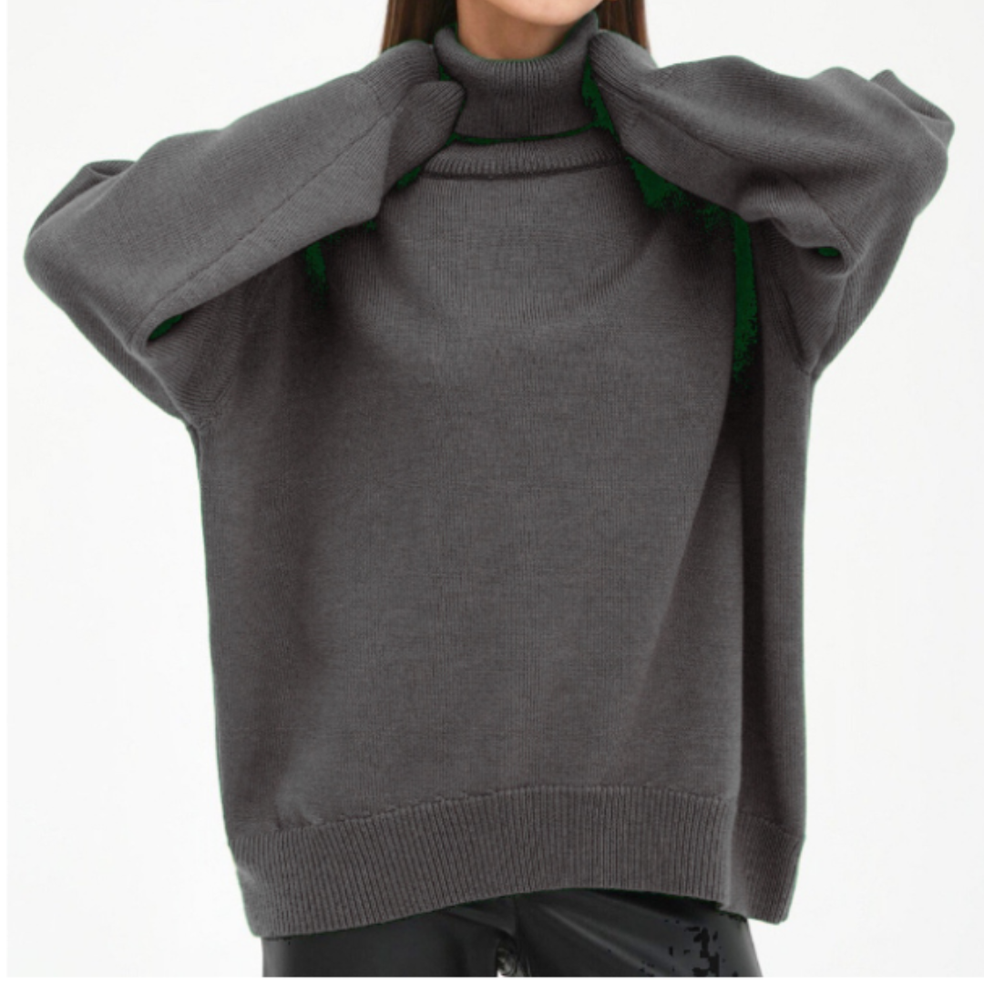 Camille Pull Femme Col Roulé Ample