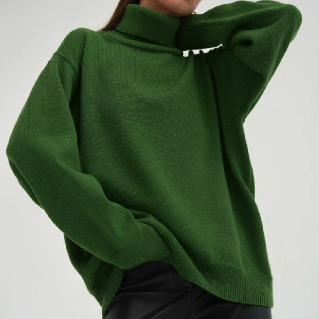 Camille Pull Femme Col Roulé Ample
