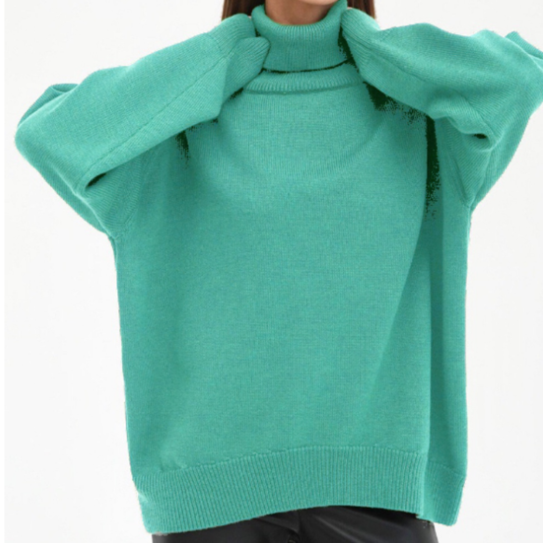 Camille Pull Femme Col Roulé Ample