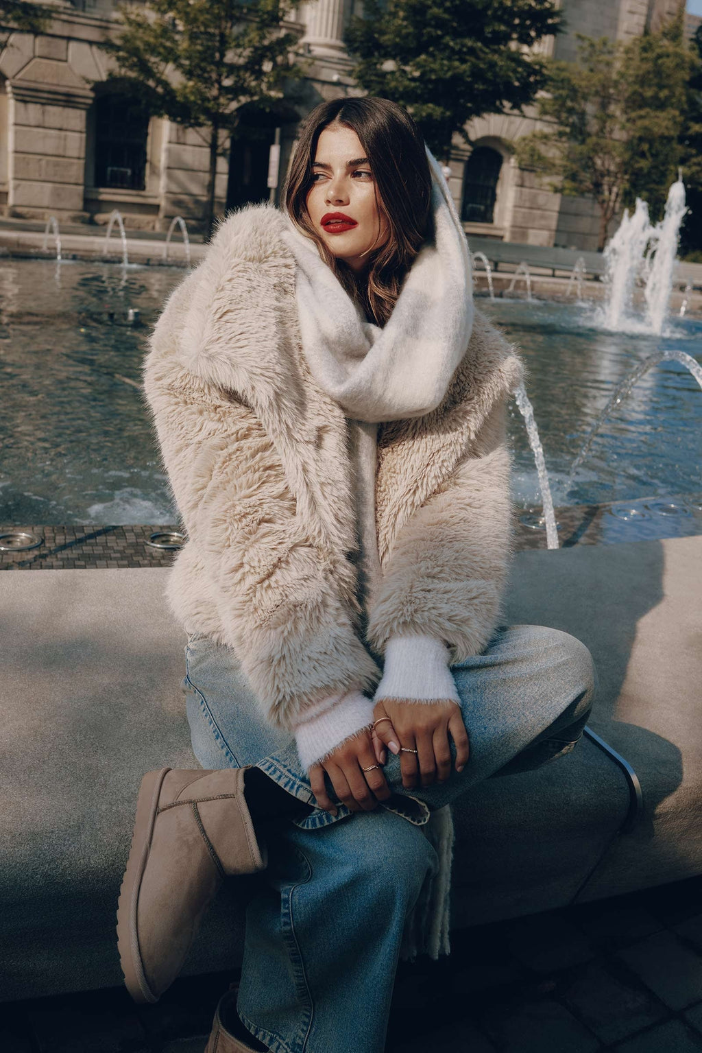 Lene Manteau Femme Faux Fur Luxe