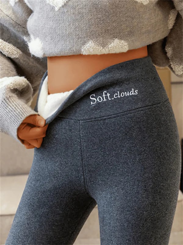 SoftCloud Leggings Doublés Polaire Femme