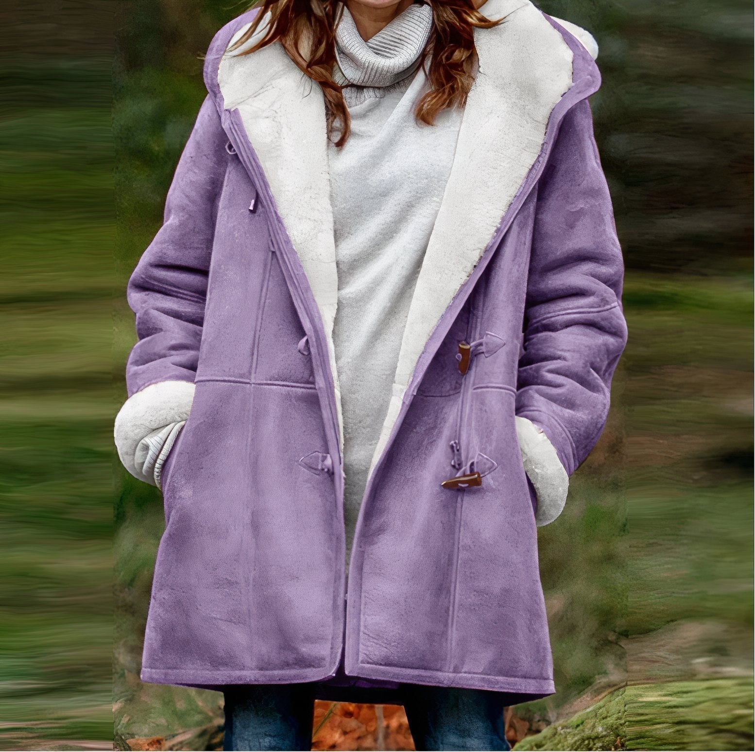 Emie Manteau Femme Doublé Imitation Fourrure