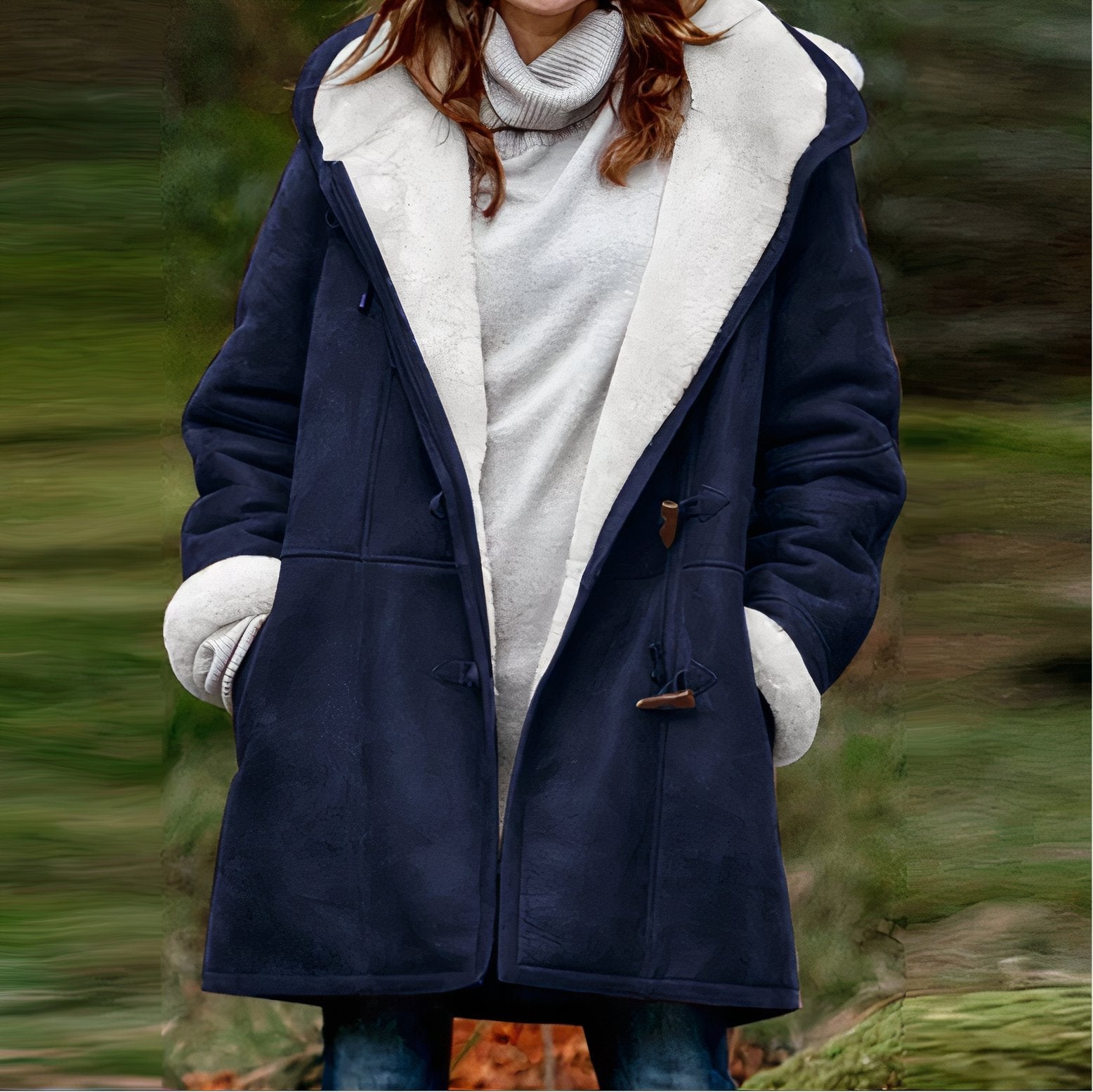 Emie Manteau Femme Doublé Imitation Fourrure