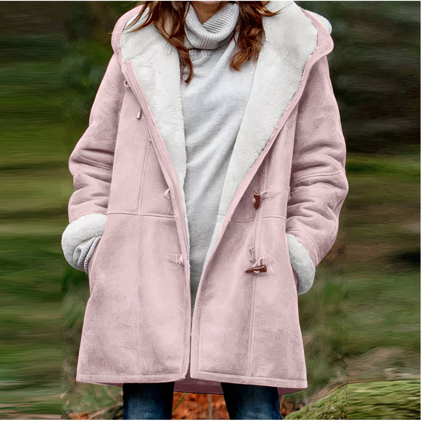 Emie Manteau Femme Doublé Imitation Fourrure