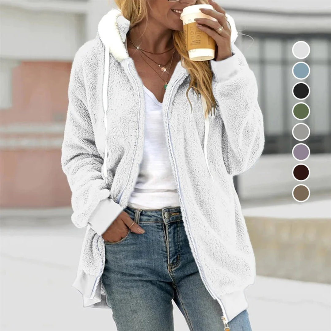 Livia Sweat à Capuche Polaire Femme Zippé