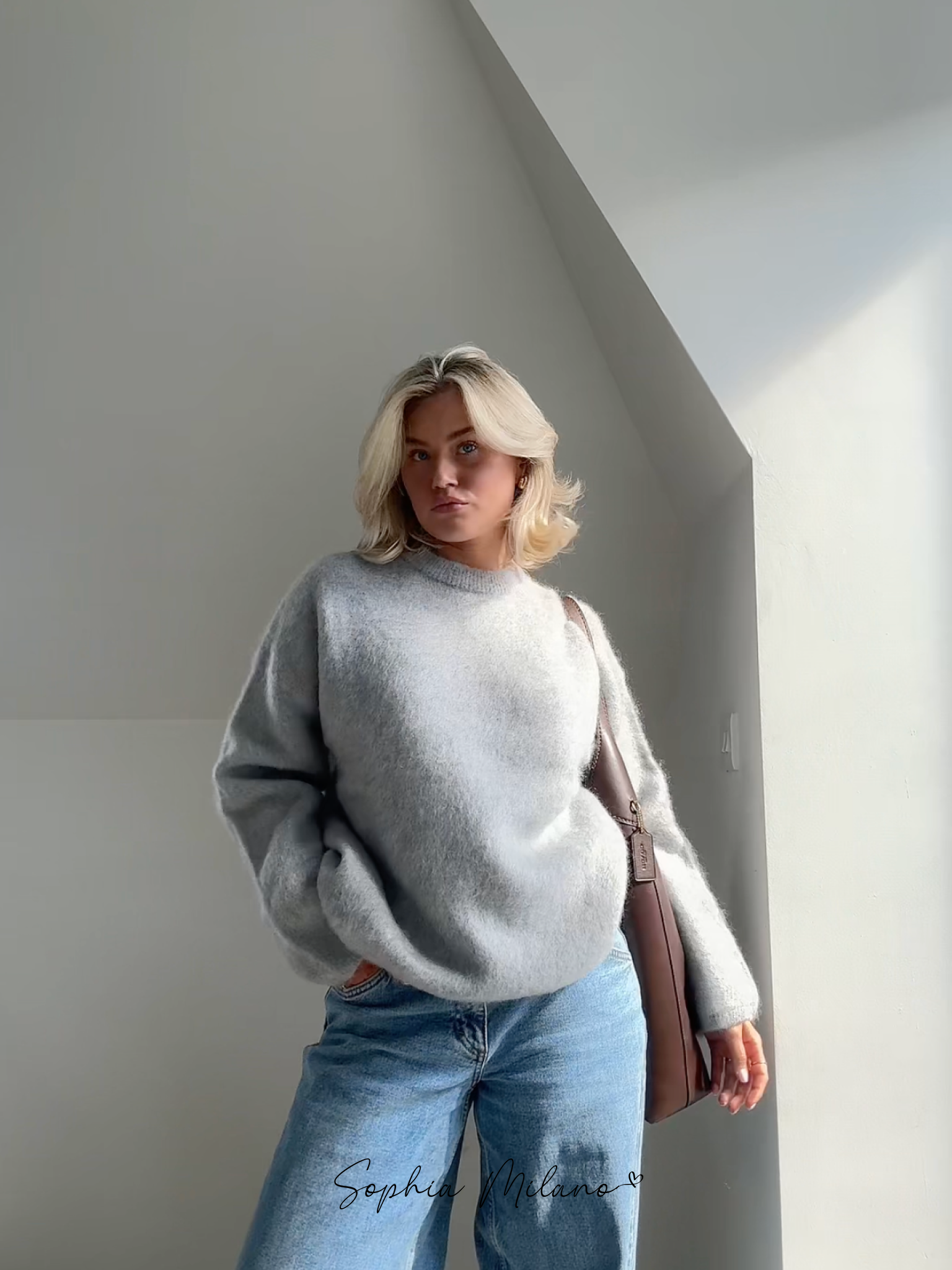 Milas Pull d’Hiver Doux Femme