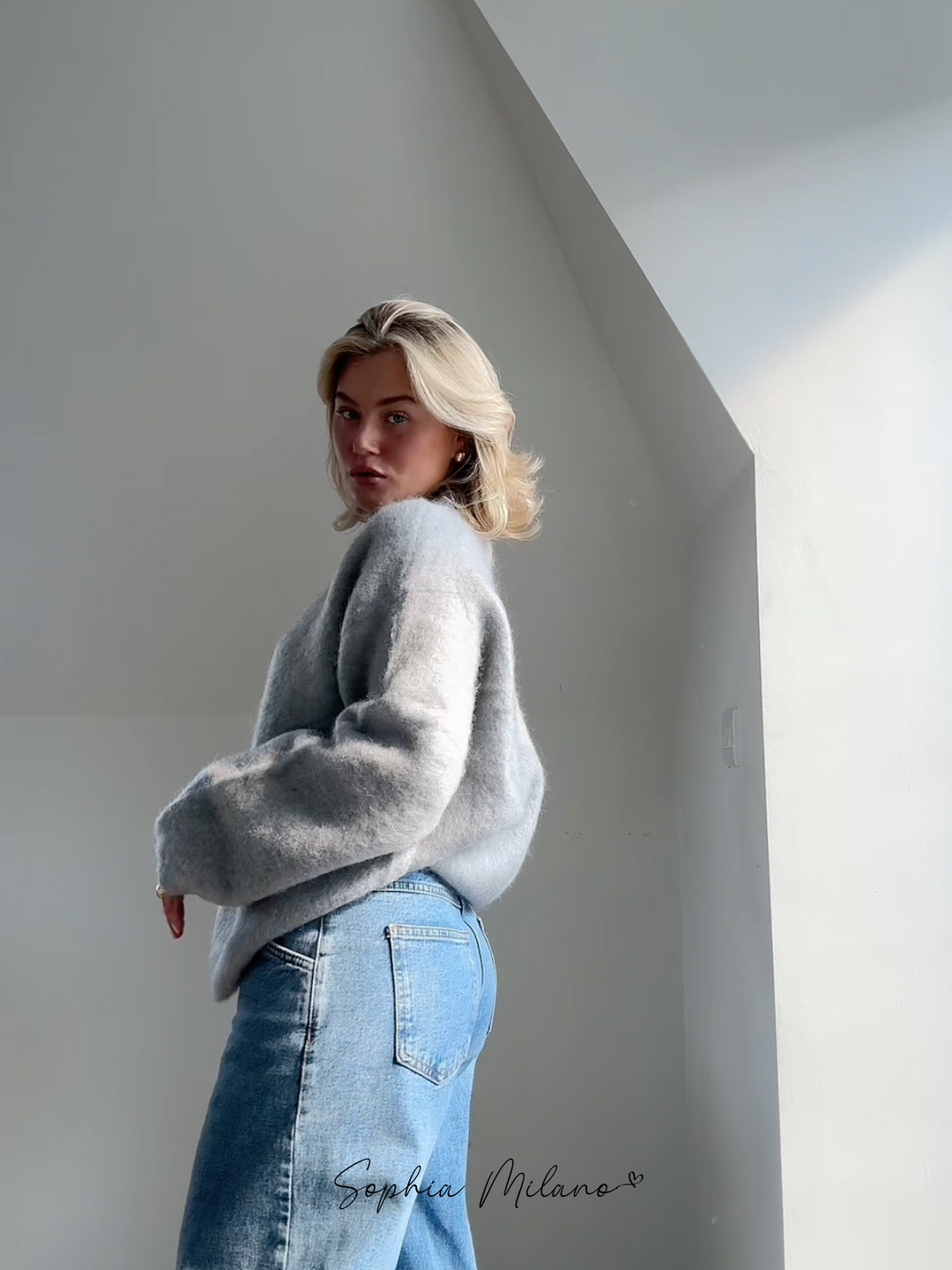 Milas Pull d’Hiver Doux Femme