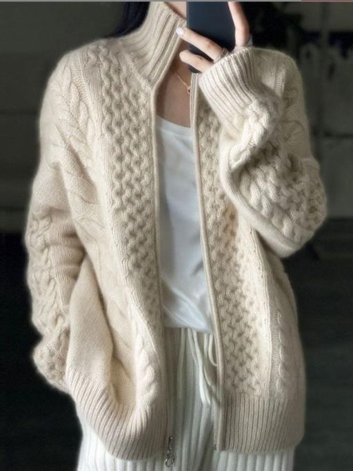 Adeline Gilet Zippé Femme à Col Roulé